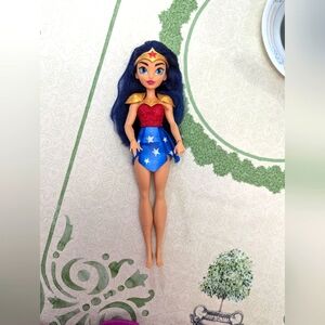 DC super hero girls. wonder woman. Mattel Fashion Doll with Blue hair.